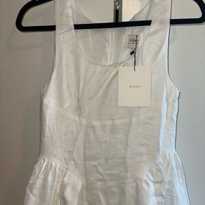 DISSH White Linen Maxi Dress